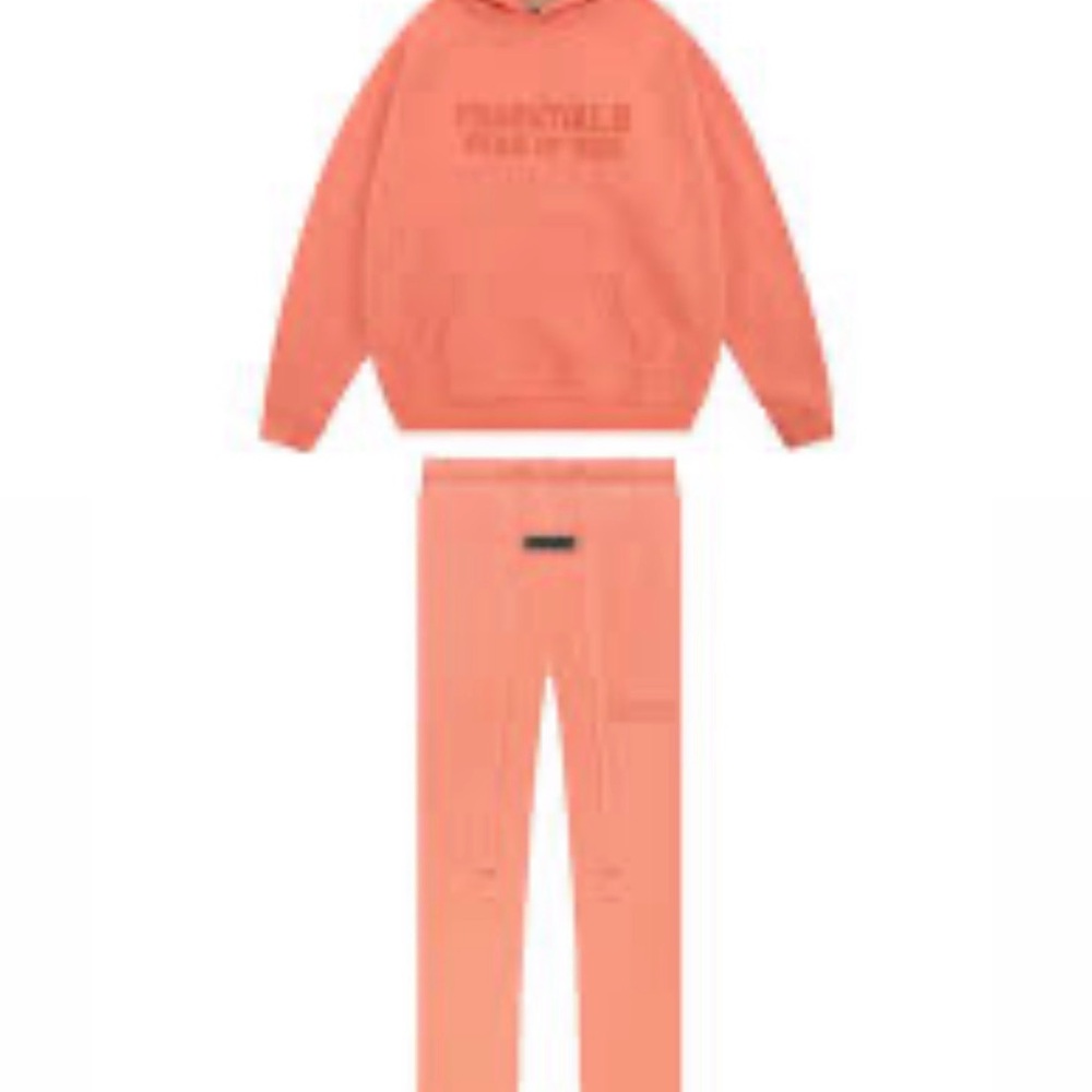 Essentials Fear of God Coral Hoodie and Sweatpants Set medium - Picture 2 of 3